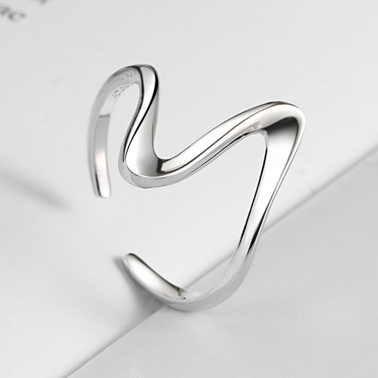 WAVE PATTERN OPEN RING