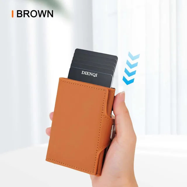 SIDE PUSH CARD HOLDER MEN'S WALLET