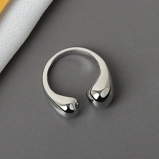 DOUBLE BALL BEADS OPENING RING