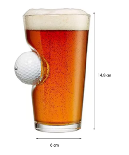 GOLF BALL BEER GLASS