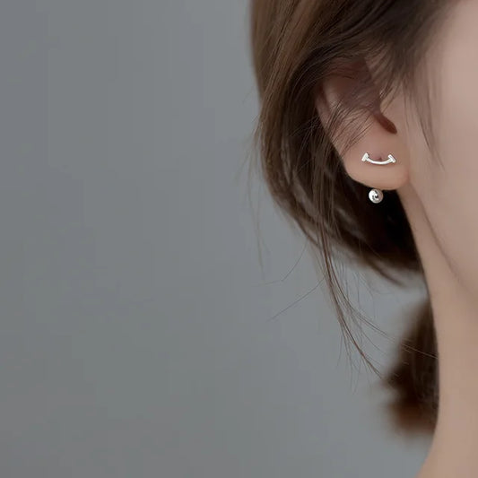 SMILE SCREW-BACK EARRING