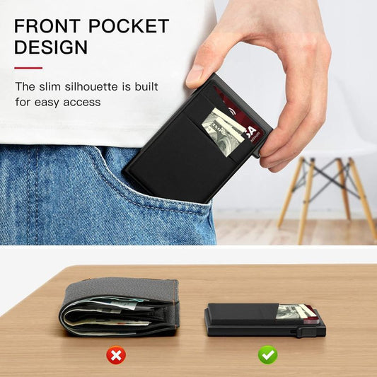 ULTRA-THIN RFID PROTECTED WALLET CARD HOLDER