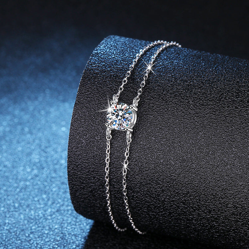FOUR-CLAW MOISSANITE BRACELET