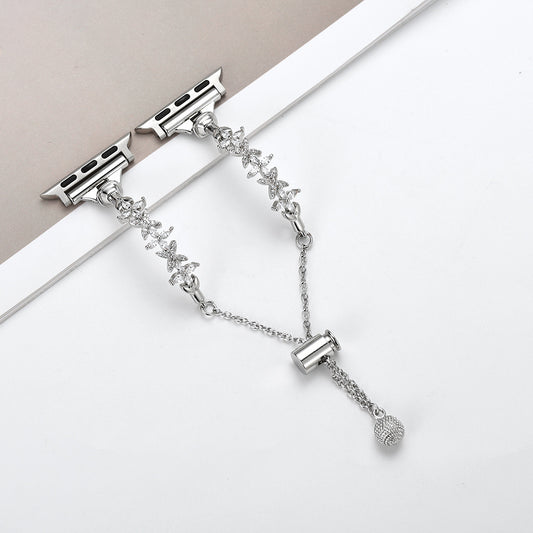APPLE IWATCH FLOWERS  METAL WATCH CHAIN