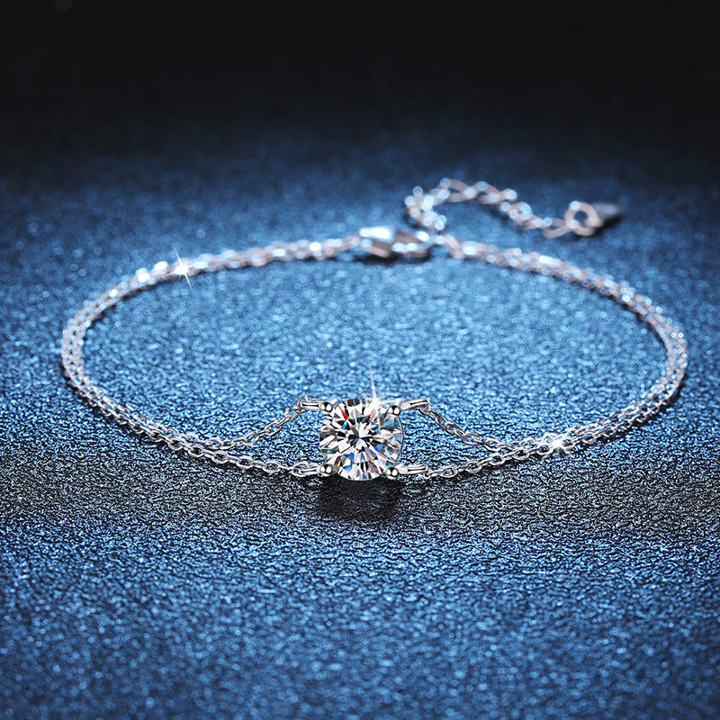 FOUR-CLAW MOISSANITE BRACELET