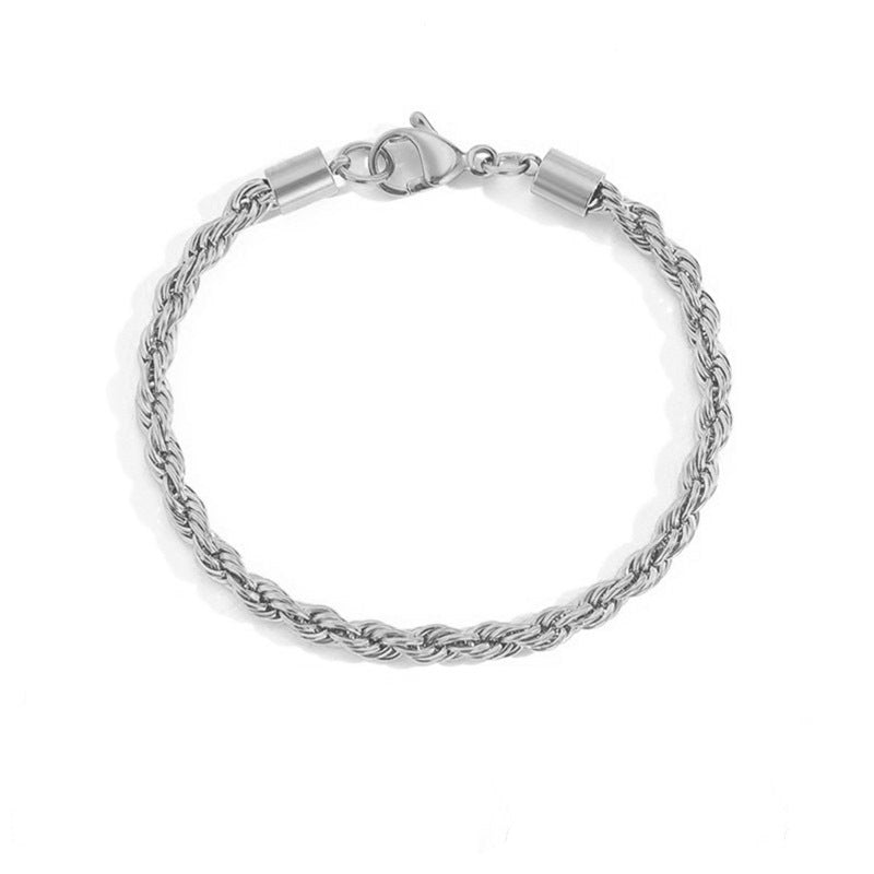 UNISEX|COUPLE TWISTED ROPE CHAIN BRAIDED BRACELET