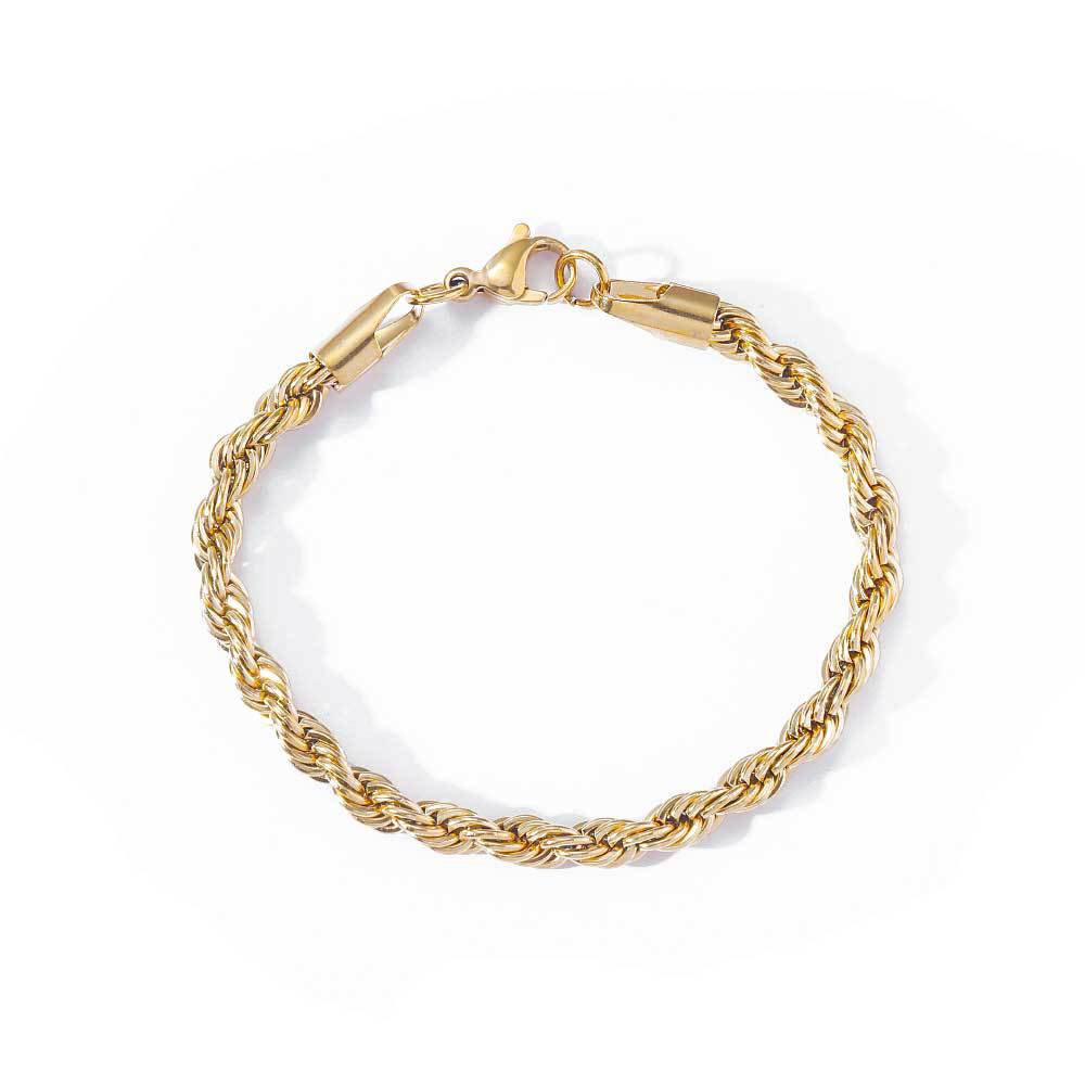 (WATERPROOF) MEN'S TWISTED ROPE CHAIN BRAIDED BRACELET