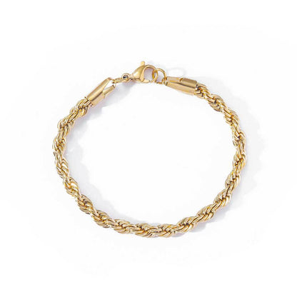 (WATERPROOF) MEN'S TWISTED ROPE CHAIN BRAIDED BRACELET
