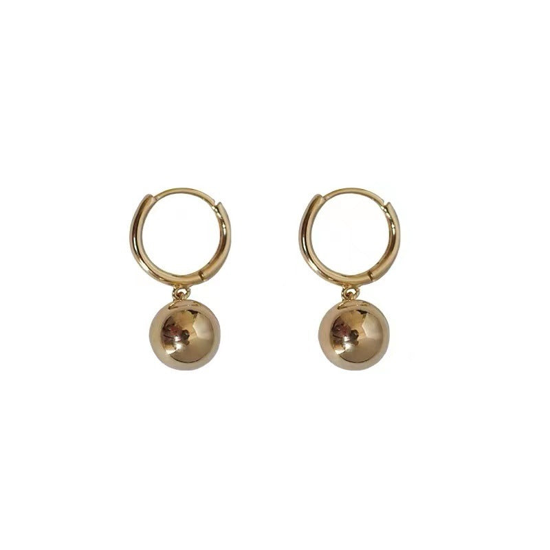 SILVER BALL EARRINGS