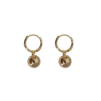 SILVER BALL EARRINGS