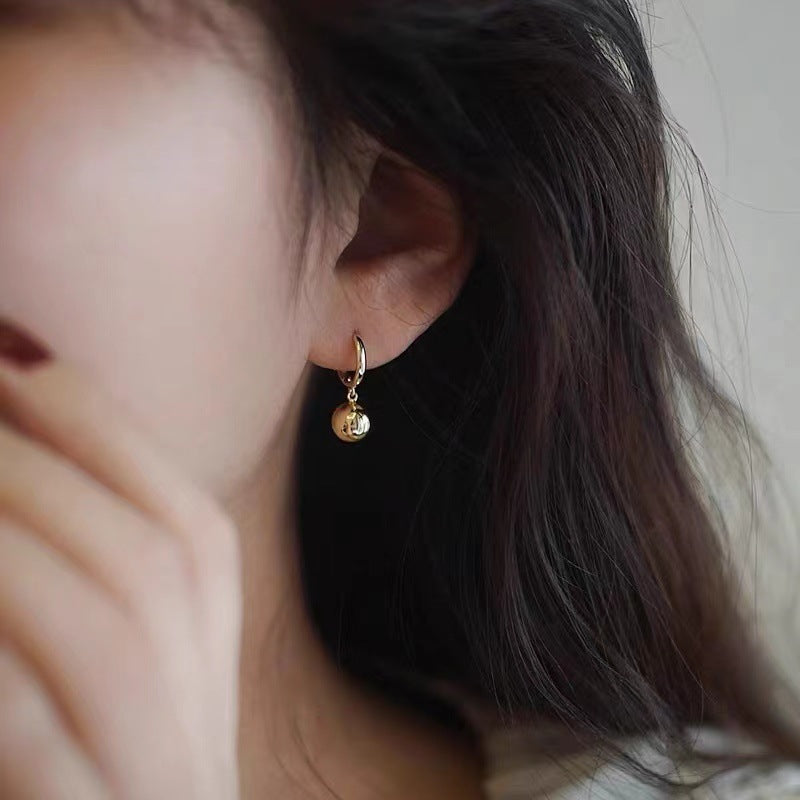 SILVER BALL EARRINGS